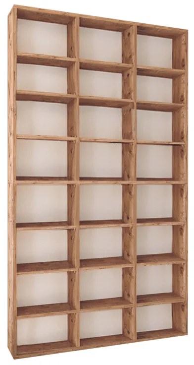 ΒΙΒΛΙΟΘΗΚΗ ΜΕΛΑΜΙΝΗΣ FYODOR MEGAPAP ΧΡΩΜΑ PINE OAK 102X16X178ΕΚ.