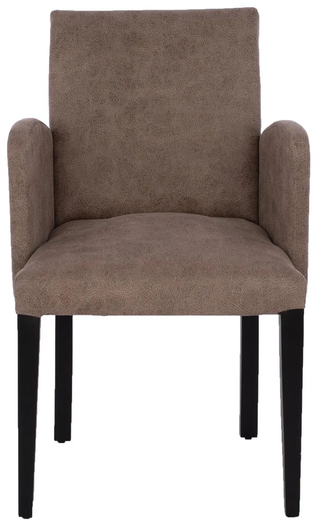 Καρέκλα LIZETTE  Ύφασμα Nubuck Καφέ 55x58x85Υ εκ. 55x58x85 εκ.