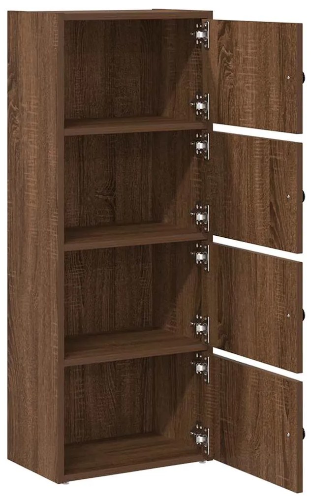 Βιβλιοθήκη Καφέ Δρυς 40x24x102 εκ. από Επεξεργασμένο Ξύλο - Καφέ