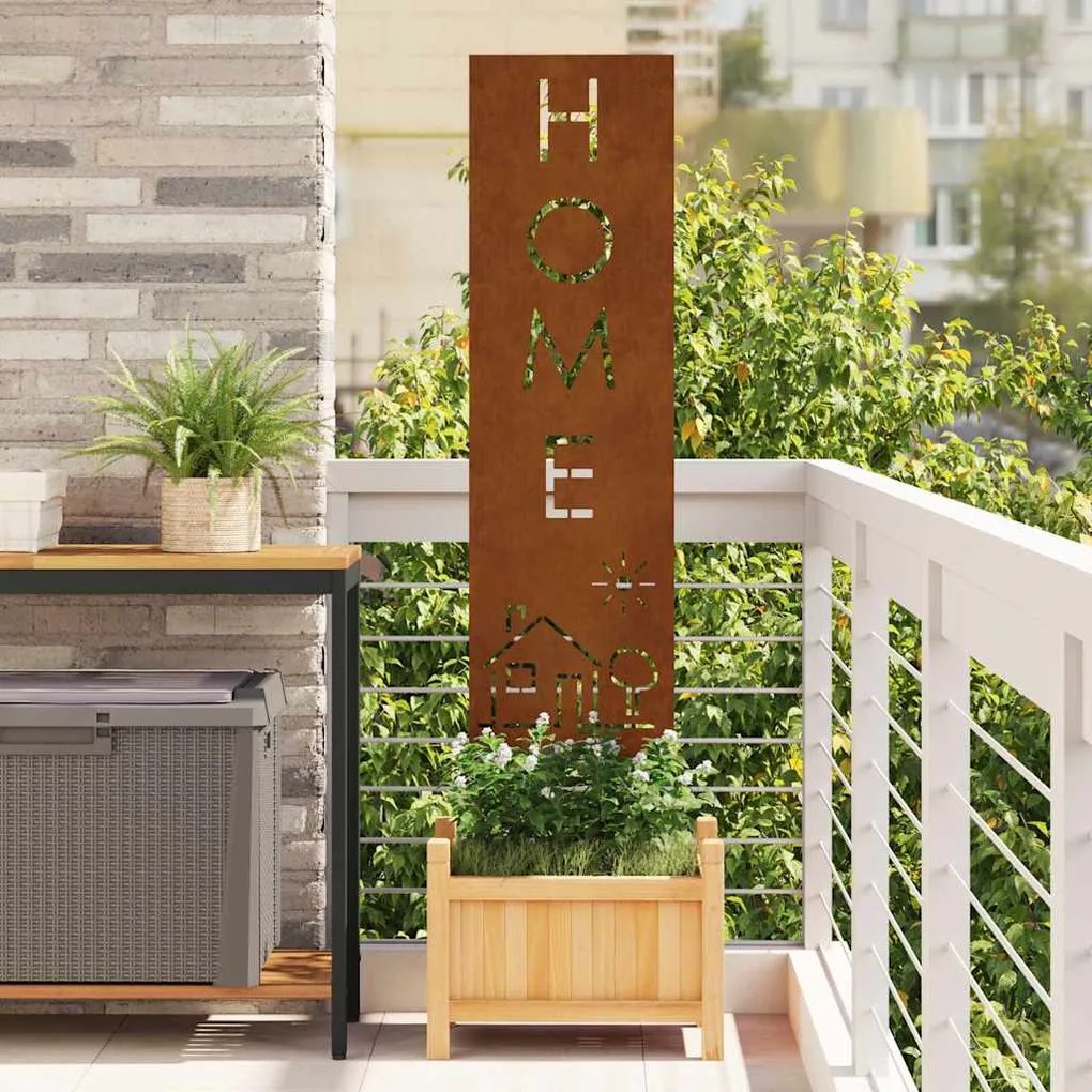 vidaXL Οθόνη Ιδιωτικότητας Κήπου Σκ rusty 32 χ 140 εκ