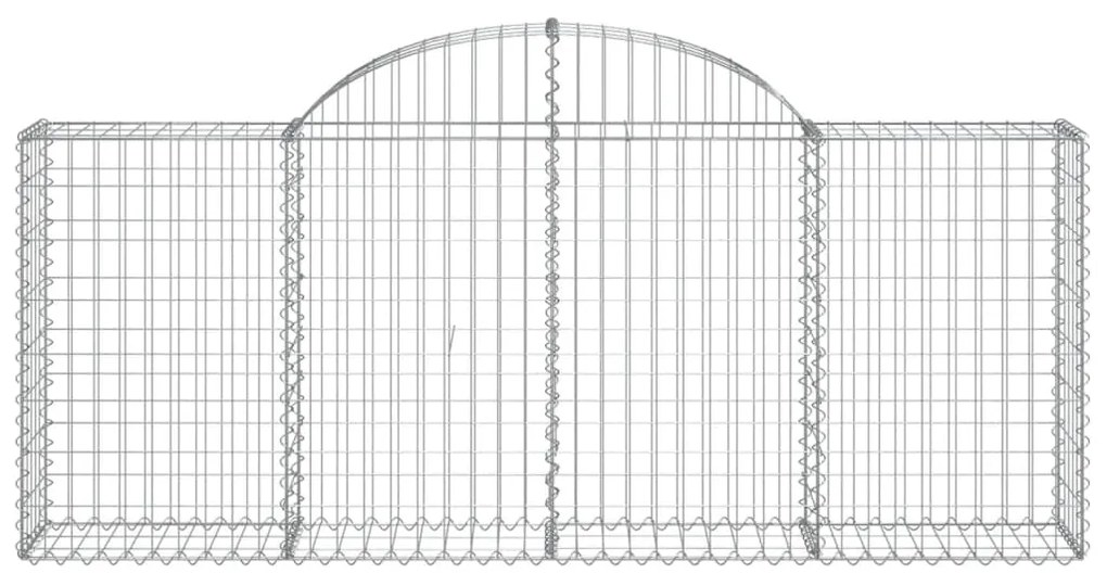 vidaXL Συρματοκιβώτια Τοξωτά 13 τεμ. 200x30x80/100 εκ. Γαλβαν. Ατσάλι