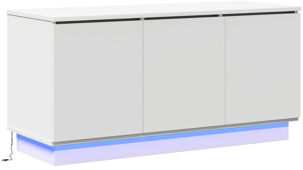 vidaXL Κάστρο Τηλεόρασης Λευκό 100x38x49 εκ. Επεξεργασμένο Ξύλο