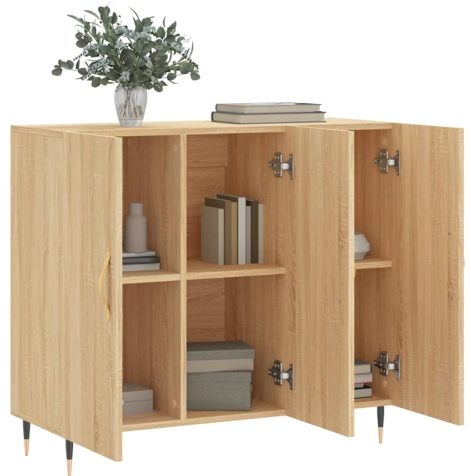 vidaXL Ντουλάπι Sonoma δρυς 90x34x80 εκ. Επεξεργασμένο Ξύλο