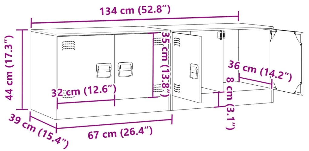 ΈΠΙΠΛΑ ΤΗΛΕΟΡΑΣΗΣ 2 ΤΕΜ. ΑΝΘΡΑΚΙ 67 X 39 X 44 ΕΚ. ΑΠΟ ΧΑΛΥΒΑ 841636