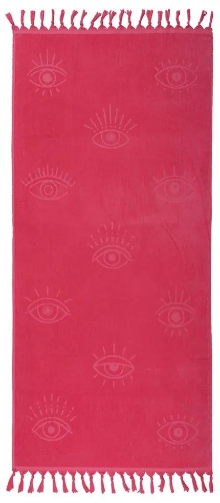 Πετσέτα Θαλάσσης Eyes One Me Fuchsia Nef-Nef Θαλάσσης 80x160cm 100% Βαμβάκι
