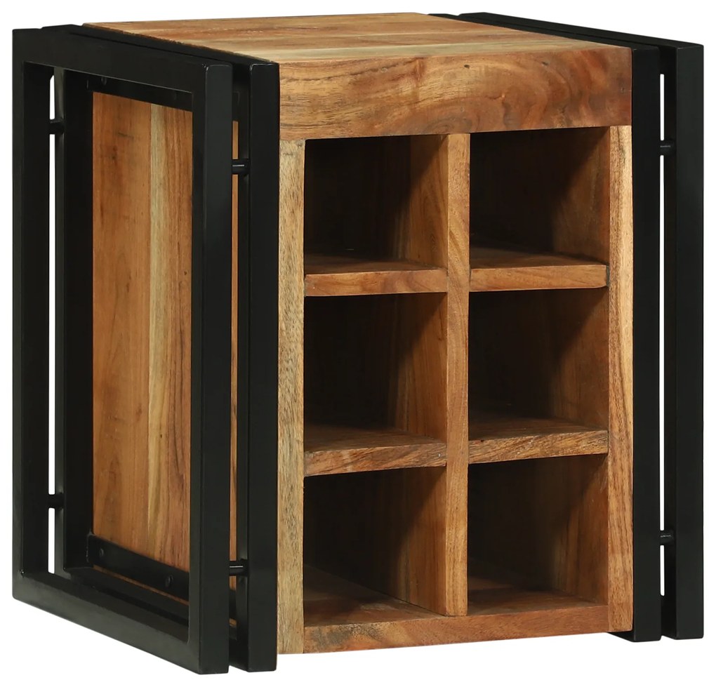 vidaXL Ράφι κρασιών  34.5x35x39 εκ. μασίφ ξύλο ακακίας