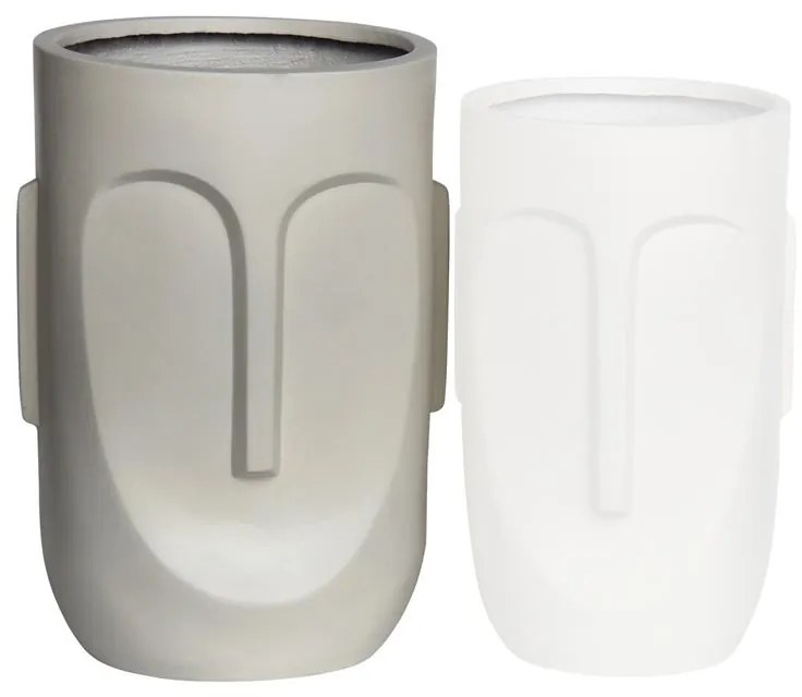 FLOWER POT-TOTEM Φ40x57cm, Cement Απόχρωση Sand  Φ40x57cm Ε6321,Β