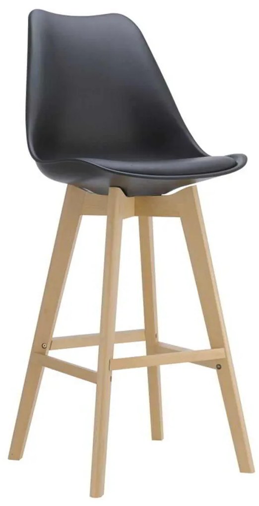 Σκαμπώ BAR MARTIN PP Μαύρο 49x57x74/111cm (Σετ 4 ΤΕΜ)