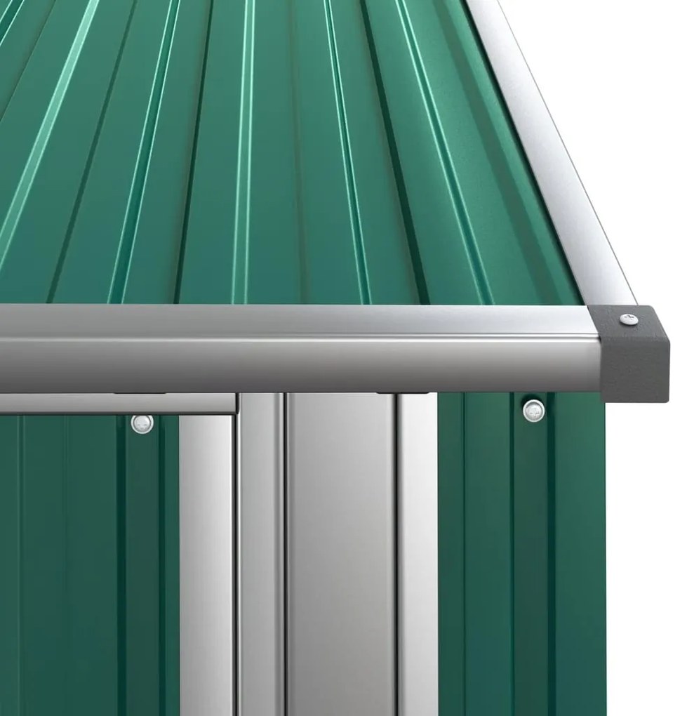 vidaXL Αποθήκη Κήπου Πράσινη 118,5 x 97 x 209,5 εκ. από Γαλβανισμένο Ατσάλι