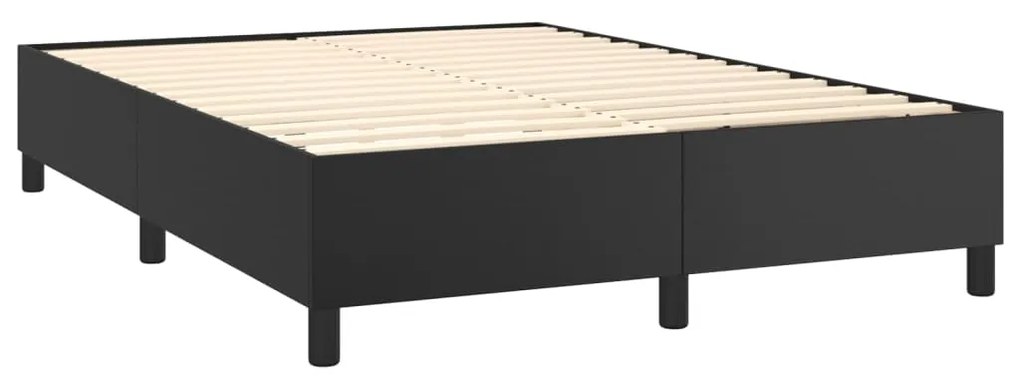 ΚΡΕΒΑΤΙ BOXSPRING ΜΕ ΣΤΡΩΜΑ &amp; LED ΜΑΥΡΟ 140X200 ΕΚ. ΣΥΝΘ. ΔΕΡΜΑ 3139325