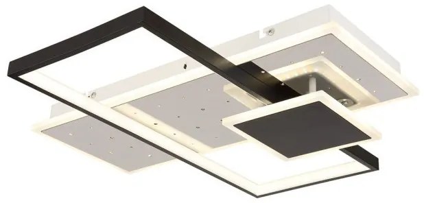 Πλαφονιέρα Φωτιστικό Οροφής LED 40W Μαύρο-Λευκό Dabby 67146 Globo Lighting-67146-Μαύρο-Λευκό 67146
