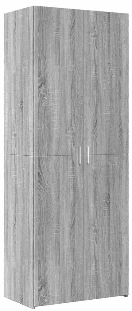 vidaXL Ραφιέρα με Ντουλάπια Γκρι Sonoma 70x42,5x225 εκ. Επεξ. Ξύλο