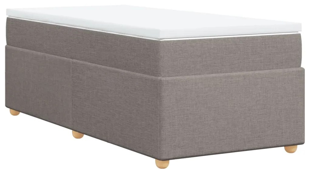 ΚΡΕΒΑΤΙ BOXSPRING ΜΕ ΣΤΡΩΜΑ TAUPE 90X190 ΕΚ.ΥΦΑΣΜΑΤΙΝΟ 3285342