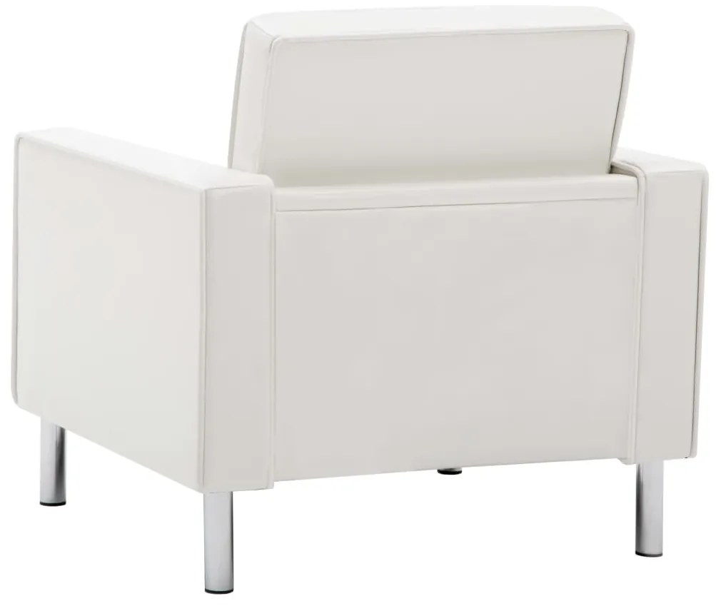 vidaXL Πολυθρόνα Λευκή 75x70x75 εκ. από Συνθετικό Δέρμα