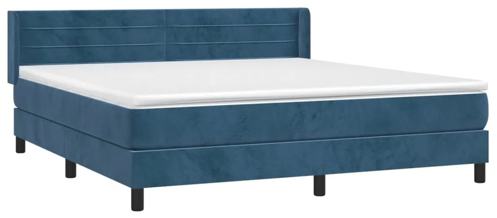 ΚΡΕΒΑΤΙ BOXSPRING ΜΕ ΣΤΡΩΜΑ ΣΚΟΥΡΟ ΜΠΛΕ 180X200 ΕΚ. ΒΕΛΟΥΔΙΝΟ 3131037