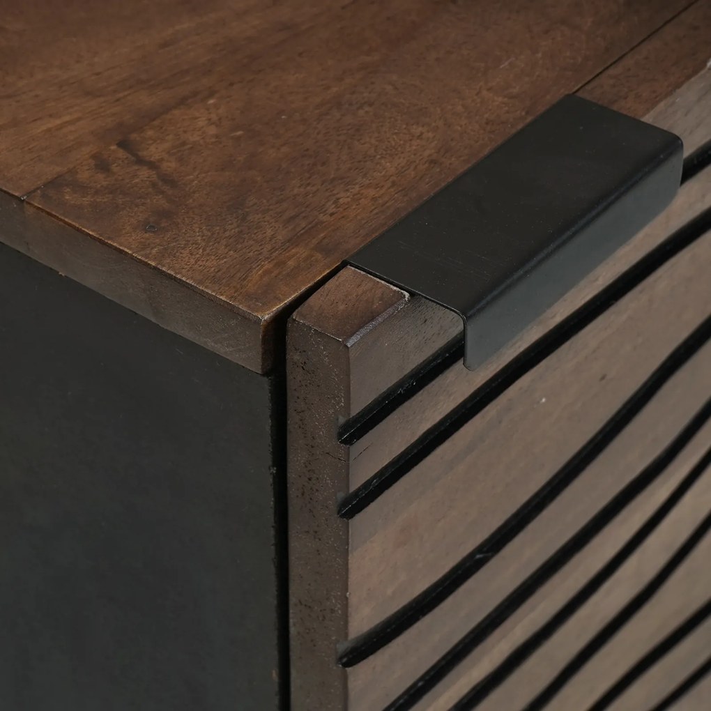 vidaXL Κομοδίνο 40 x 33.5 x 46 εκ. - Φτιαγμένο από ξύλο μάγκο