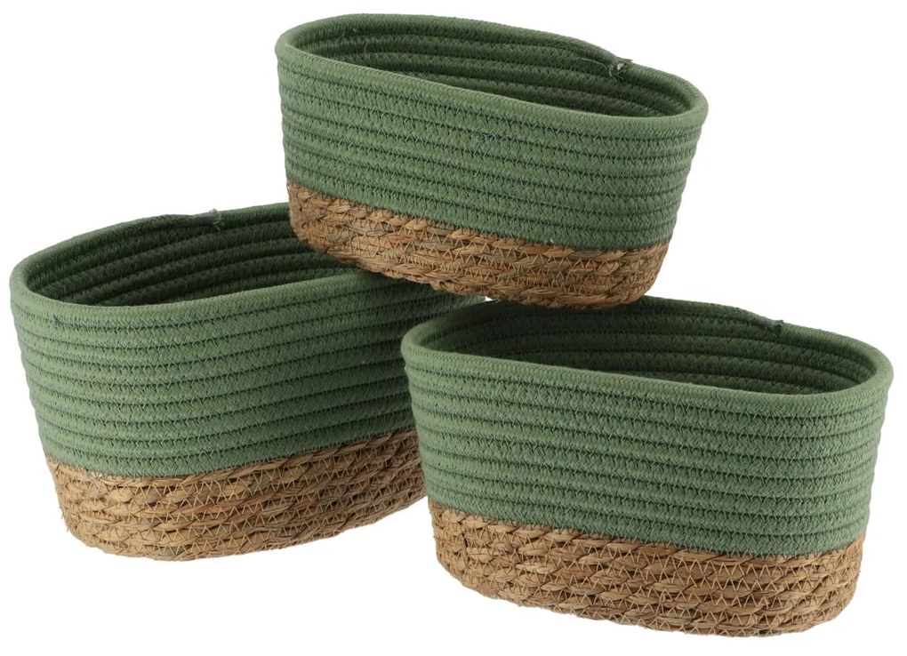 Καλάθια Αποθήκευσης (Σετ 3τμχ) T-D Rectangular Khaki 84164149