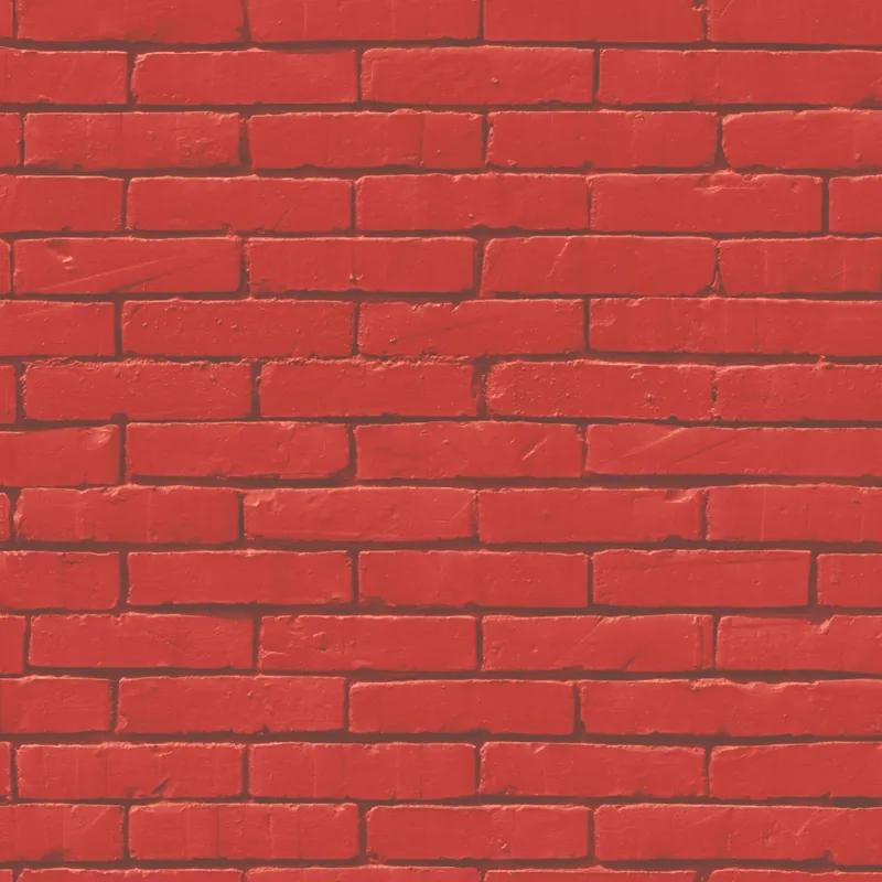 Ταπετσαρία Τοίχου Brick Wall Red