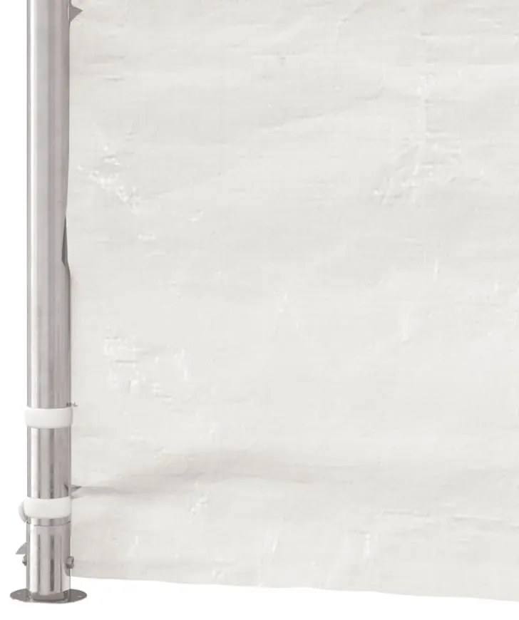 Κιόσκι με Τέντα Λευκό 11,15 x 2,28 x 2,69 μ. από Πολυαιθυλένιο - Λευκό