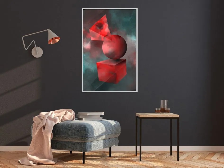 Αφίσα - Red Solid Figures - 20x30 - Χρυσό - Χωρίς πασπαρτού