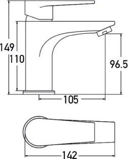 Tema Slim 61006 – Μπαταρία Νιπτήρα Χρωμέ