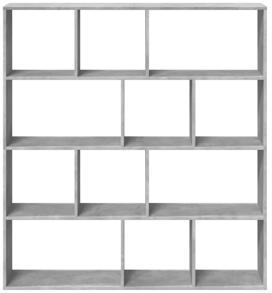 vidaXL Βιβλιοθήκη Γκρι Σκυροδέματος 132x29x141,5εκ. Επεξεργασμένο Ξύλο