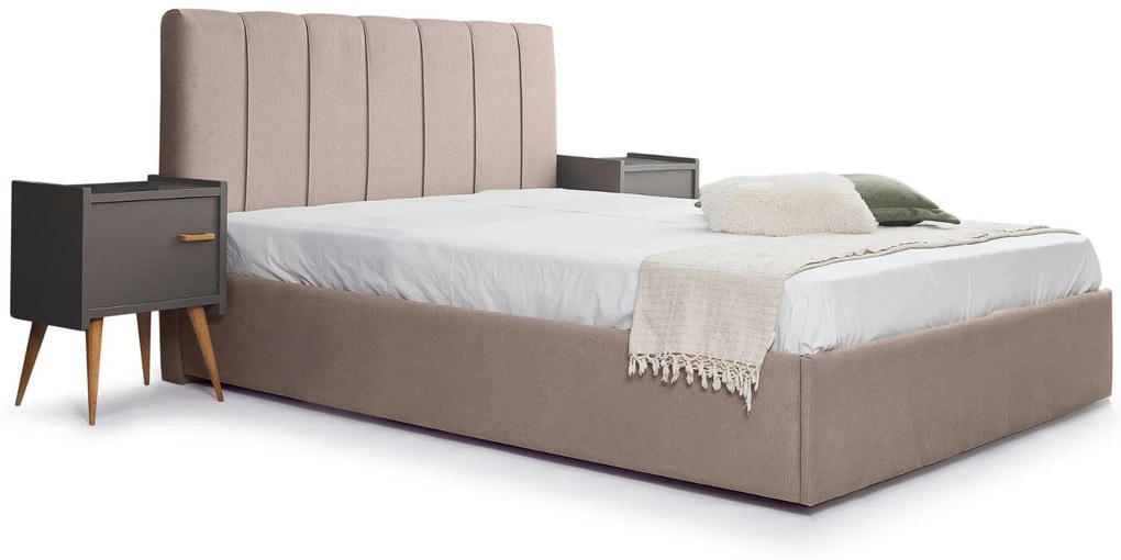 Επενδυμένο Κρεβάτι New York-Anthraki-150 x 200-Με μηχανισμό ανύψωσης