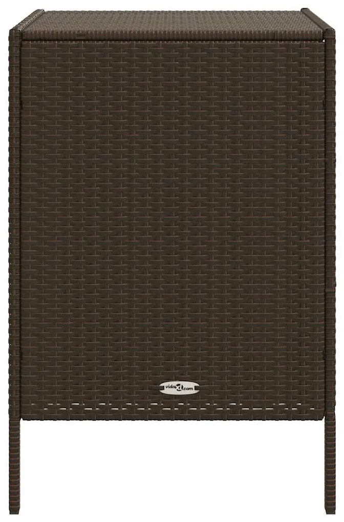 vidaXL Ντουλάπι Αποθήκευσης Κήπου Καφέ 55x59x80 εκ. Συνθετικό Ρατάν