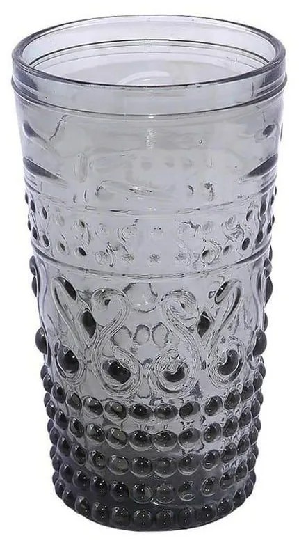 Ποτήρια Νερού Ανάγλυφα Oxford (Σετ 6τμχ) Hoc1009 Grey Espiel Glass