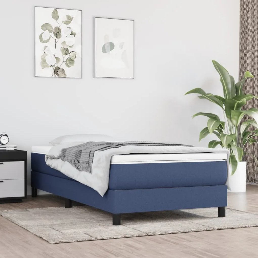 ΚΡΕΒΑΤΙ BOXSPRING ΜΕ ΣΤΡΩΜΑ ΜΠΛΕ 80X200 ΕΚ. ΥΦΑΣΜΑΤΙΝΟ 3144035