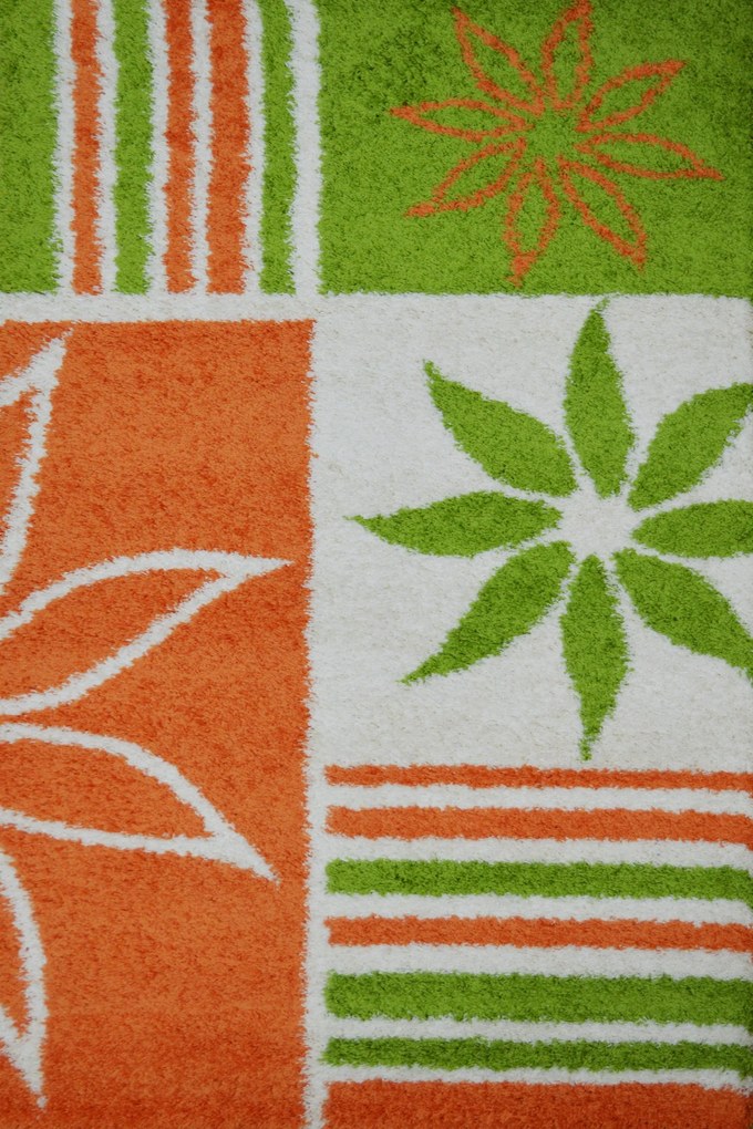 Χαλί Jazzy Shaggy 5602 (4216) Orange-Green 160X230cm