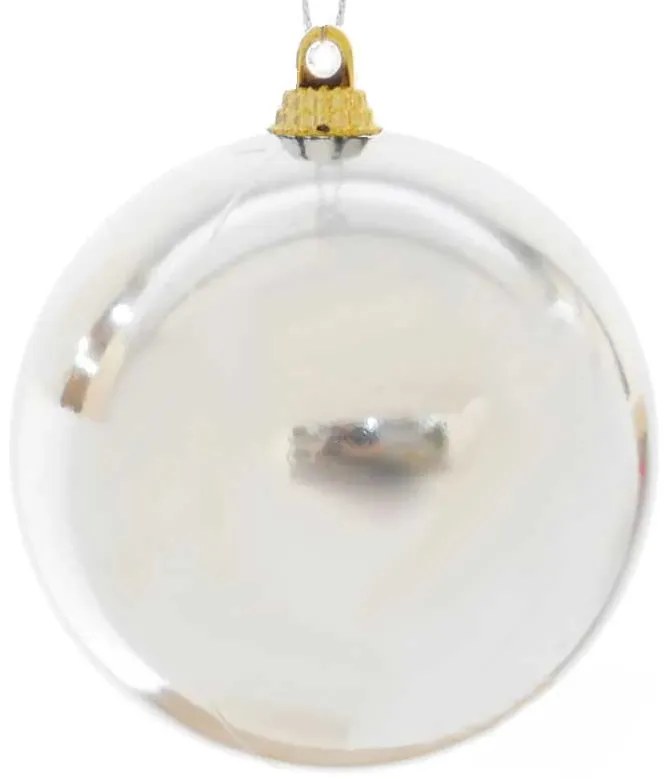 Χριστουγεννιάτικη Μπάλα Ασημί 7cm 235242