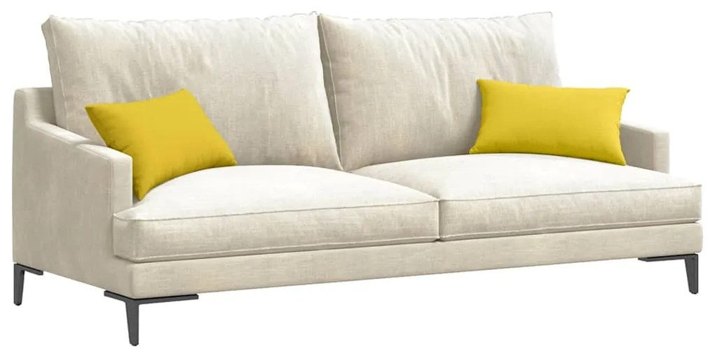 vidaXL Μαξιλάρι Καναπέ 2 pcs Απαλό Κίτρινο 50 x 30 cm ύφασμα