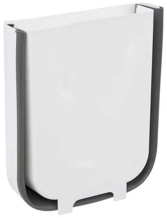 Πτυσσόμενο καλάθι απορριμμάτων 5five με χωρητικότητα 8L και διαστάσεις 25.3x9x28.9cm - White