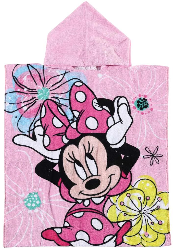 Πόντσο Βαμβακερό 50x115εκ. Minnie Cartoon 5871 Ροζ-Φούξια Disney
