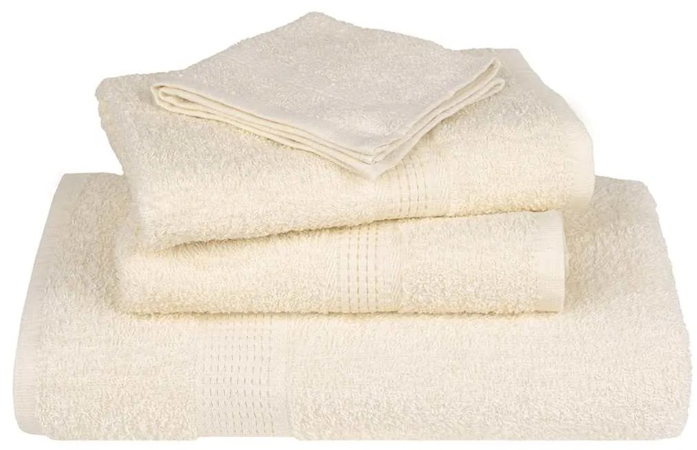 vidaXL Πετσέτες FROGN 4 τεμ. Κρεμ 100x200 εκ. 360 γρ./μ²