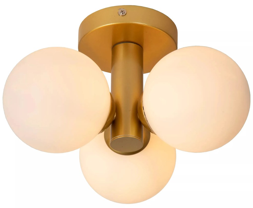 Φωτιστικό Οροφής Lucide 74116-03-02 TRUDY Χρυσό Χρώμα (Gold Coloured)|Λευκό (White)