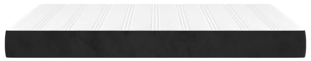 Στρώμα με Pocket Springs Μαύρο 140x200x20 εκ. Βελούδινο - Μαύρο