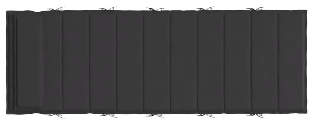 vidaXL Μαξιλάρι Ξαπλώστρας Μαύρο 180x60x4 εκ. από Ύφασμα Oxford