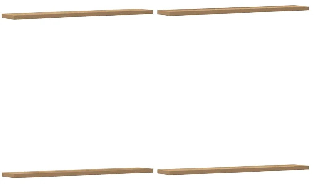 vidaXL Ράφια Τοίχου 4 τεμ. Artisan Δρυς 60x20x1,5εκ. από Επεξεργ. Ξύλο