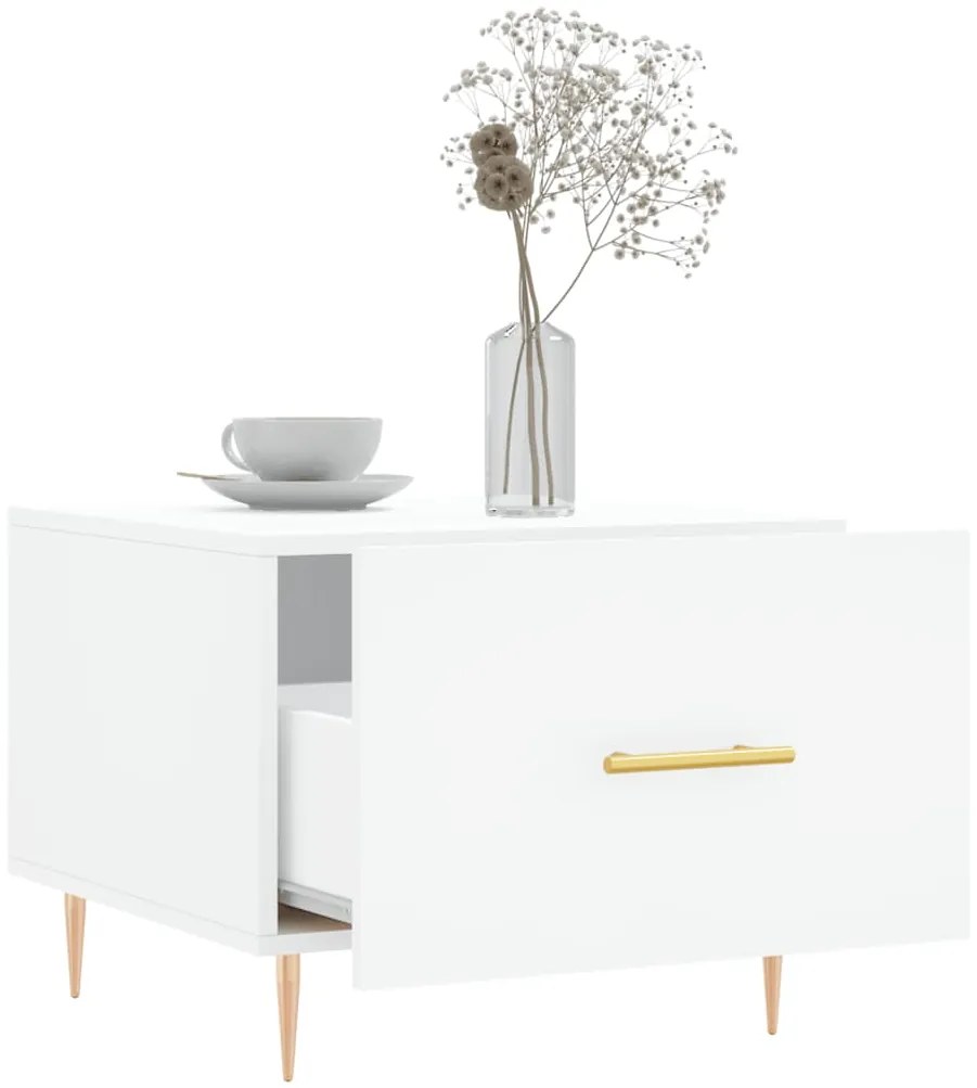 vidaXL Τραπεζάκι Σαλονιού Λευκό 50 x 50 x 40 εκ. από Επεξεργ. Ξύλο