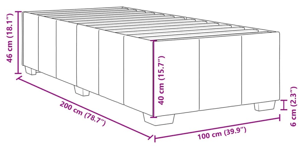 ΚΡΕΒΑΤΙ BOXSPRING ΜΕ ΣΤΡΩΜΑ ΜΠΛΕ 100 X 200 ΕΚ. ΥΦΑΣΜΑΤΙΝΟ 3285455