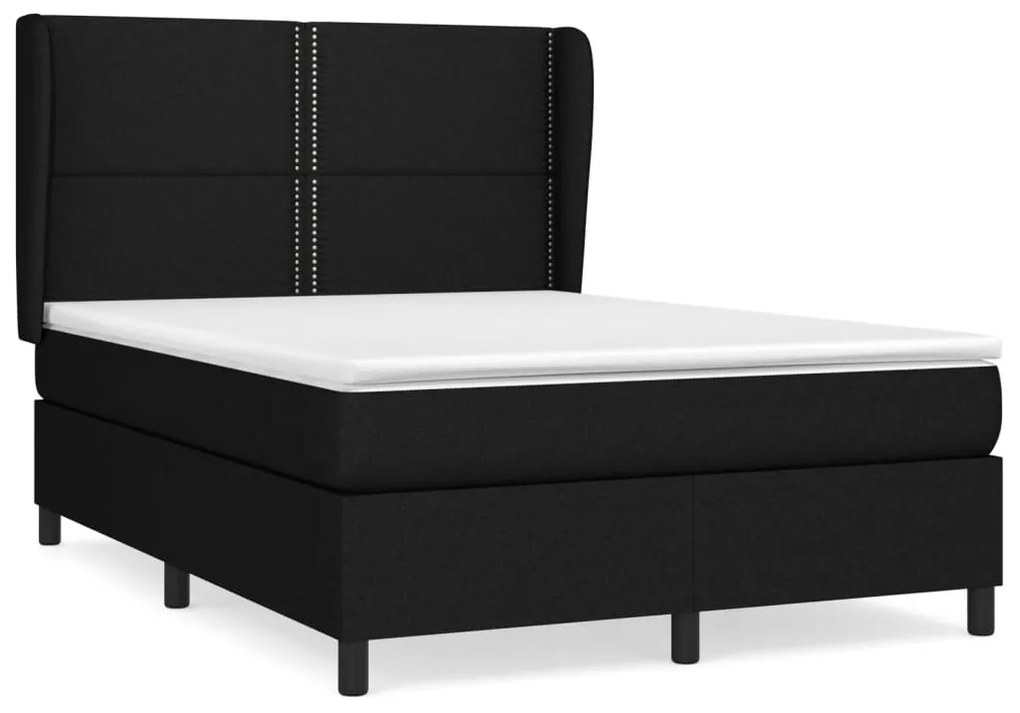 ΚΡΕΒΑΤΙ BOXSPRING ΜΕ ΣΤΡΩΜΑ ΜΑΥΡΟ 140X190 ΕΚ. ΥΦΑΣΜΑΤΙΝΟ 3127879