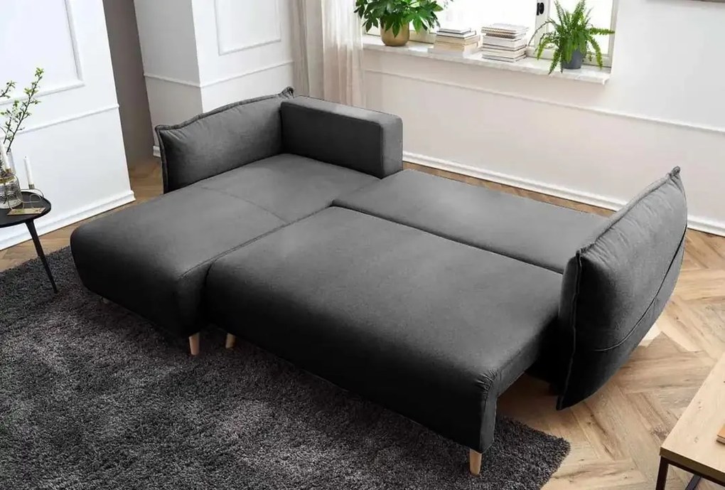 Corner Sofa-Bed Puffy - Anthracite Anthracite