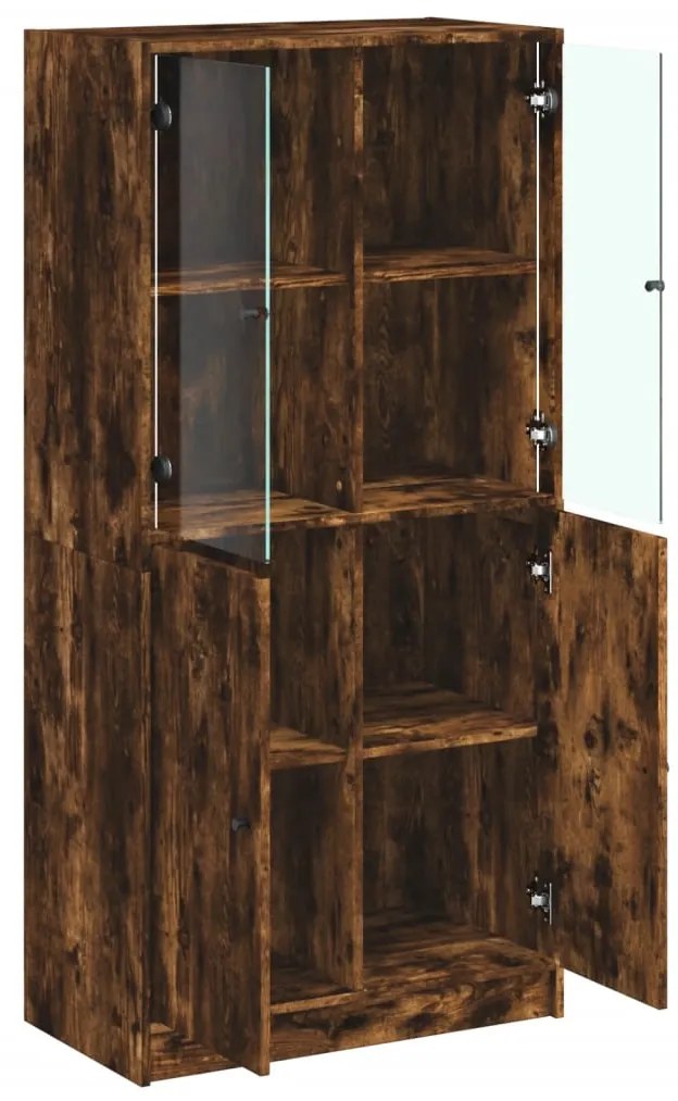 vidaXL Ντουλάπα με Πόρτες Καπν. Δρυς 68x37x142 εκ. Επεξεργασμένο Ξύλο