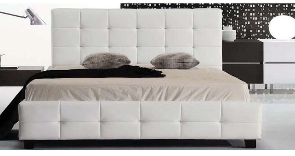 Κρεβάτι Fidel White E8053,1 215X168X107 cm Διπλό Τεχνόδερμα