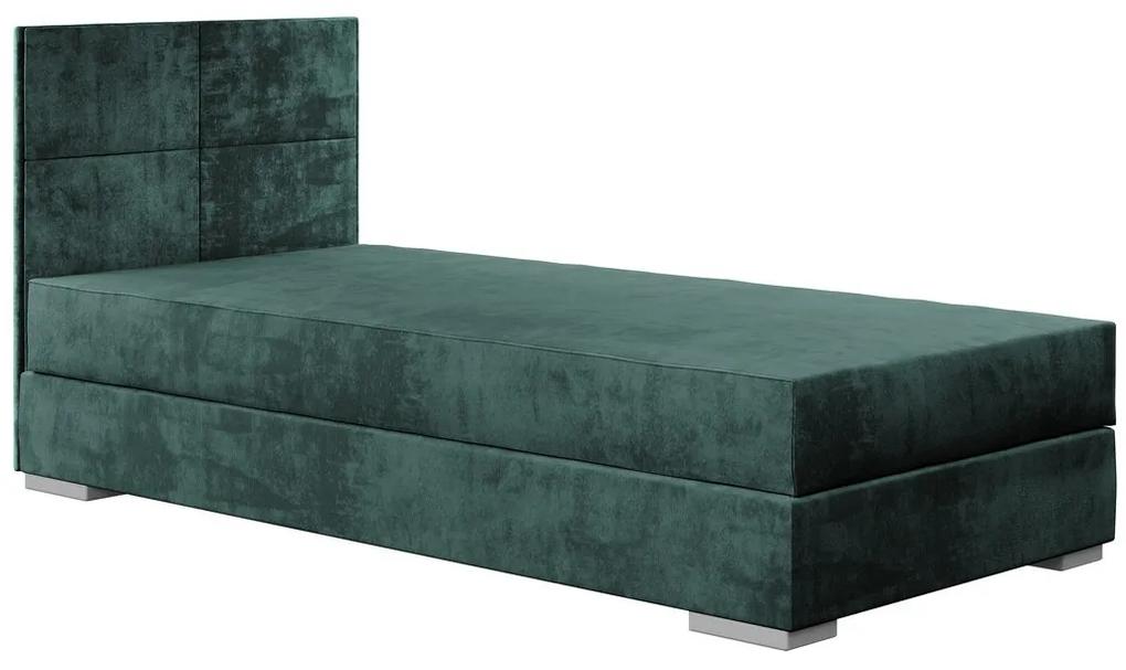 Κρεβάτι Henderson 160, Μονόκλινο, Πράσινο, 90x200, Ταπισερί, Τάβλες για Κρεβάτι, 95x205x95cm, 70 kg, Στρώμα: Ναι | Epipla1.gr