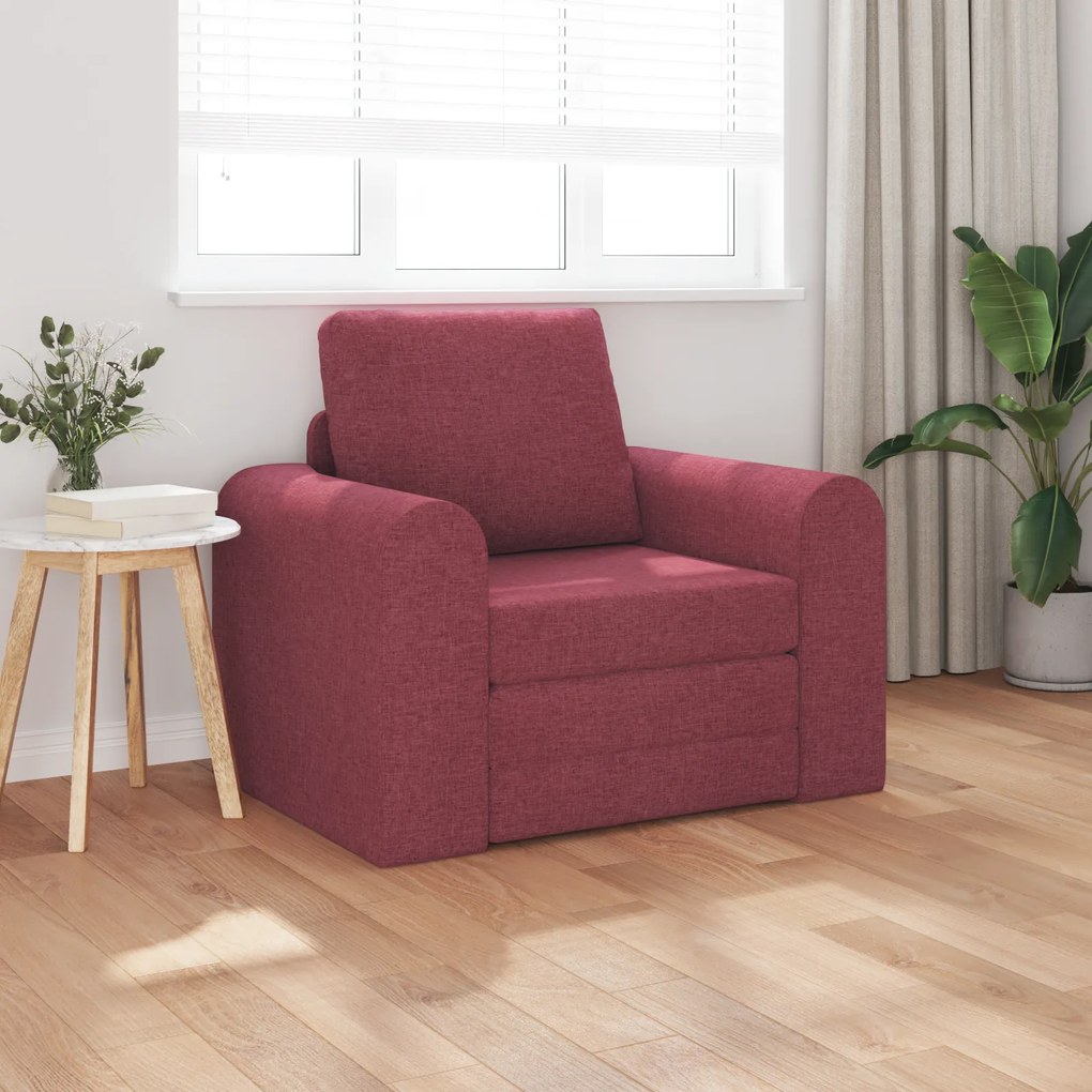vidaXL Καναπές Κρεβάτι 2-σε-1 Μπορντό 98x71x83 εκ Υφασμάτινος