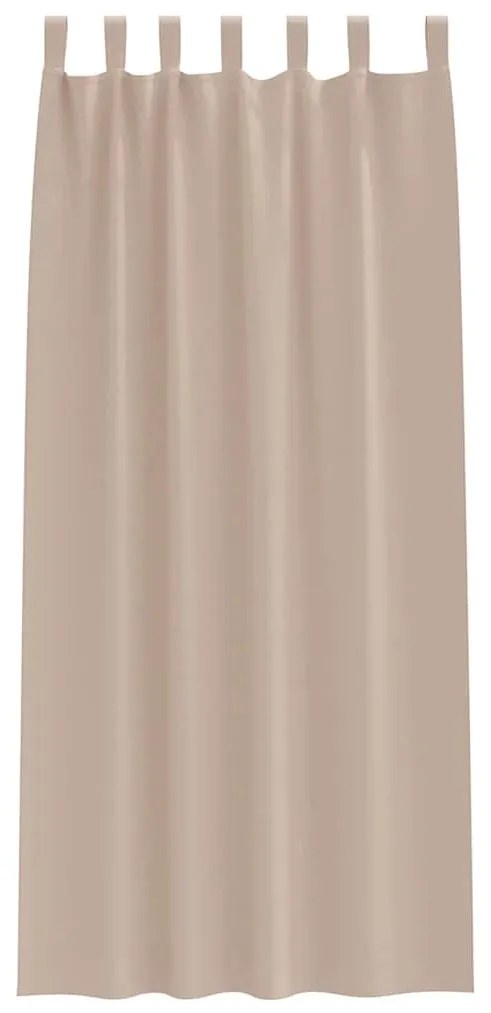 vidaXL Κουρτίνες με κουρτίνες 2 pcs Taupe 245x140εκ. Πολυεστέρας