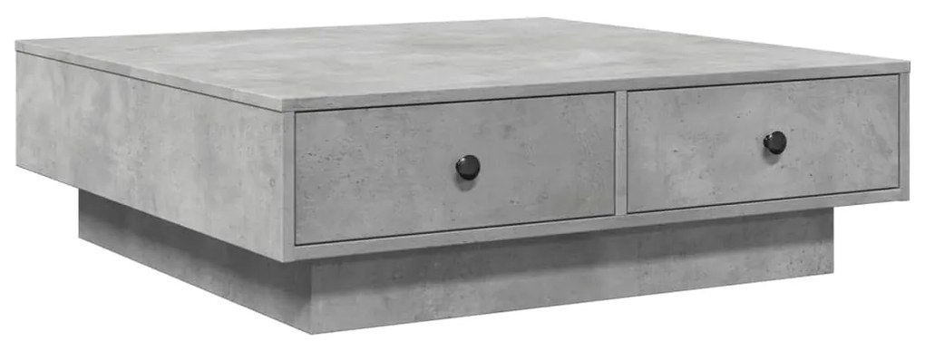 Τραπεζάκι Σαλονιού Γκρι Σκυροδέματος 90x90x28 εκ. Επεξ. Ξύλο - Γκρι